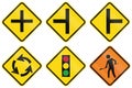 Collection of Brazilian Warning Road signs