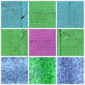 A collection of bright colored wood textures Royalty Free Stock Photo