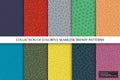 Collection of bright colorful seamless patterns - retro fashion style 80-90s. Creative trendy textures. You can find Royalty Free Stock Photo