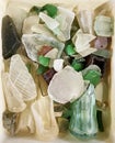 Collection of broken glass pieces