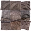 Collection of brown leather textures Royalty Free Stock Photo
