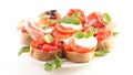 Collection of bruschettas