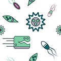 Collection of bugs and germs Royalty Free Stock Photo