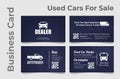 Collection business card of autodealer with contacts for communications and place for text vector Royalty Free Stock Photo