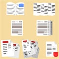 Collection of business documents, flyer, folder and contracts Royalty Free Stock Photo