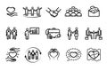 Collection of business and friendship icons