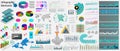 Collection business infographics elements