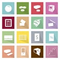 Collection of 16 Business Item Icons Banner