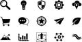 Collection of Business and Technology Icons Royalty Free Stock Photo