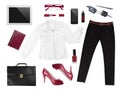 Collection of business woman's elegant accesories