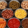 Collection of canned vegetables