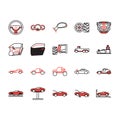 collection of car auto parts. Vector illustration decorative design Royalty Free Stock Photo