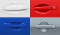 Collection of car door handles vector illustration equipment for open and close automobile transport Royalty Free Stock Photo