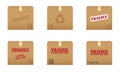 Collection of cardboard boxes Royalty Free Stock Photo