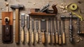 Neatly arranged showcasing their variety and craftsmanship ideal Royalty Free Stock Photo