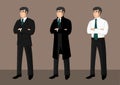 Collection of cartoon businessmen