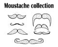 Collection of cartoon moustache