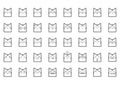 Collection of cat expressions. Vector illustration decorative background design Royalty Free Stock Photo