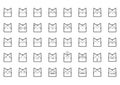 collection of cat expressions. Vector illustration decorative design Royalty Free Stock Photo