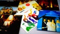 Collection of cd covers of the famous Swedish ABBA group. one of the most successful and beloved pop groups