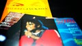 Collection of CD covers of three solo albums by MICHAEL JACKSON