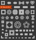 50+ collection of Celtic, Chinese and other knots and design elements for use in your creative projects. Set No. 2. Vector.