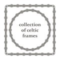 Collection of celtic frames Royalty Free Stock Photo