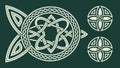 Collection of Celtic Knot Symbols Vector, vector design Generative AI Royalty Free Stock Photo