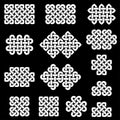 A collection of Celtic knots, vector illustration Royalty Free Stock Photo