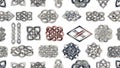 Collection of Celtic Knotwork Designs and Emblems Royalty Free Stock Photo
