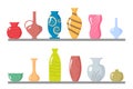 Collection ceramic vases.