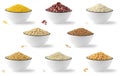 Collection of cereals and legumes