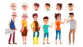 Collection Of Characters Person People Set Vector