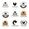 Chicken icons set