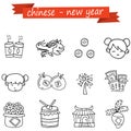 Collection of Chinese icon hand draw