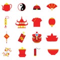 collection of chinese icons. Vector illustration decorative design