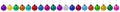 Collection of christmas balls colorful decoration banner in a row isolated on a white background Royalty Free Stock Photo