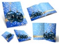 Collection of Christmas balls picture books Royalty Free Stock Photo