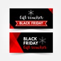 Collection of christmas black friday gift voucher web tag banner Royalty Free Stock Photo