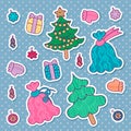 Collection of christmas decor icons