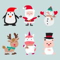 Collection of Christmas decoration element Royalty Free Stock Photo
