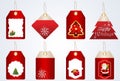 Collection of christmas gift tags Royalty Free Stock Photo