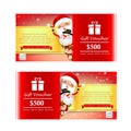 Collection of christmas gift voucher tag banner promotion sale Royalty Free Stock Photo