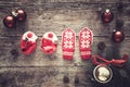 Collection of Christmas objects, ornaments, gifts and presents