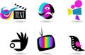 Collection of cinema icons and logos