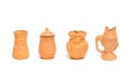 Collection of clay vases for gardening