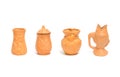 Collection of clay vases for gardening Royalty Free Stock Photo