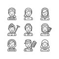 Collection of Cleaning Service Icons - A Diverse Set Royalty Free Stock Photo