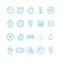 Collection of clock icons. Vector illustration decorative design Royalty Free Stock Photo