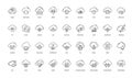 collection cloud icons concepts objects consistent design Royalty Free Stock Photo